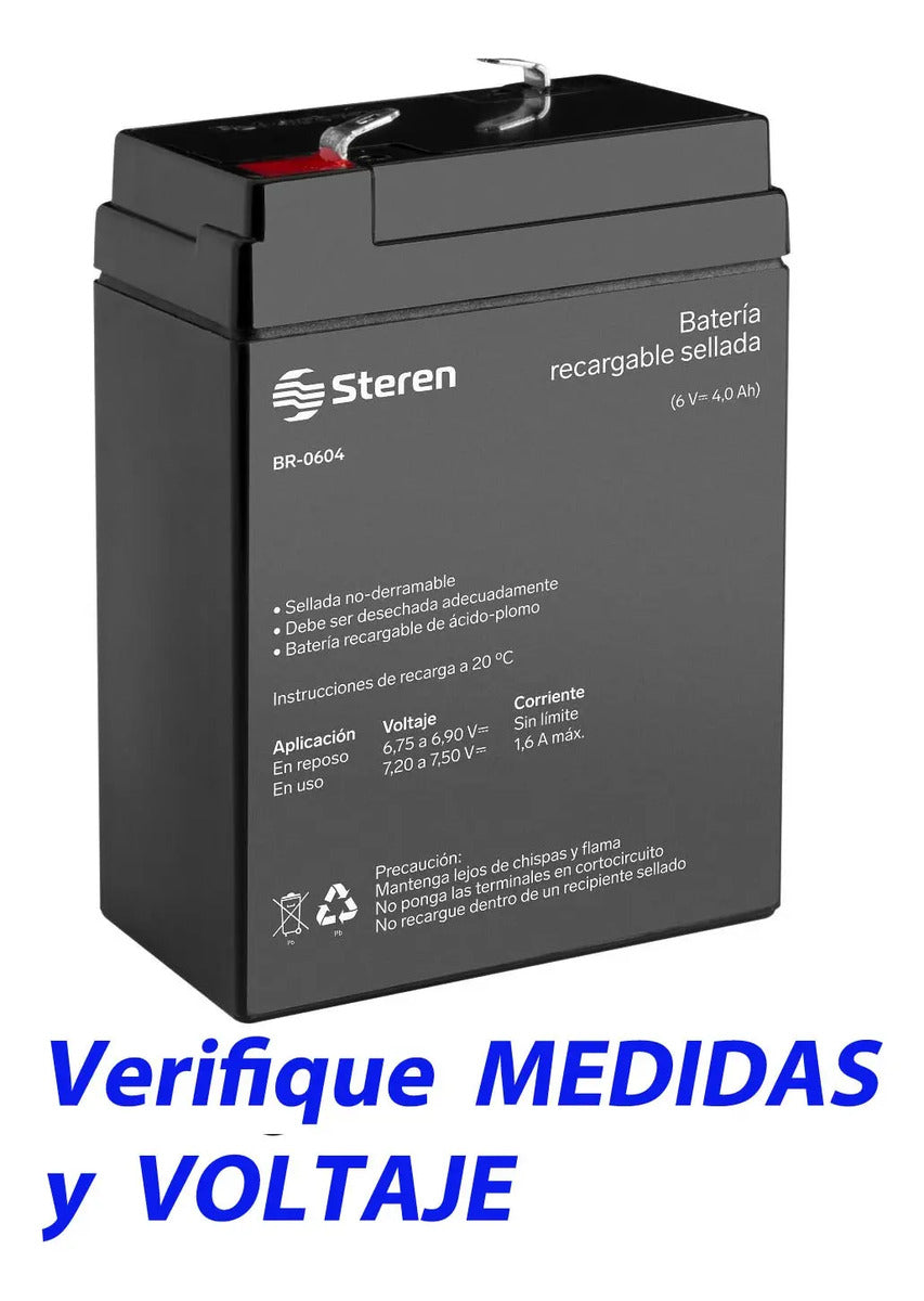 Bateria Recargable 6v Para Bascula Torrey L-pcr-20