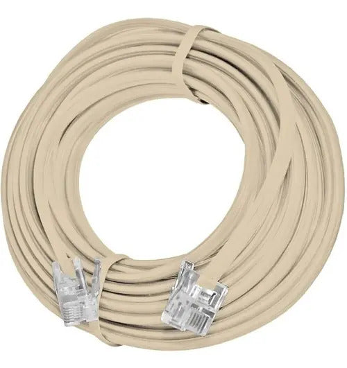Cable Telefonico Plug A Plug Para Extensiones, De 10 Metros
