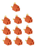 Pack 10pz - Adaptador De Clavija Con Tierra Para Contactos