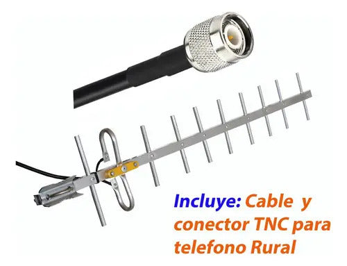 2pz- Antena Yagi Para Telefono Rural Qf3 Panda +cable 15mts
