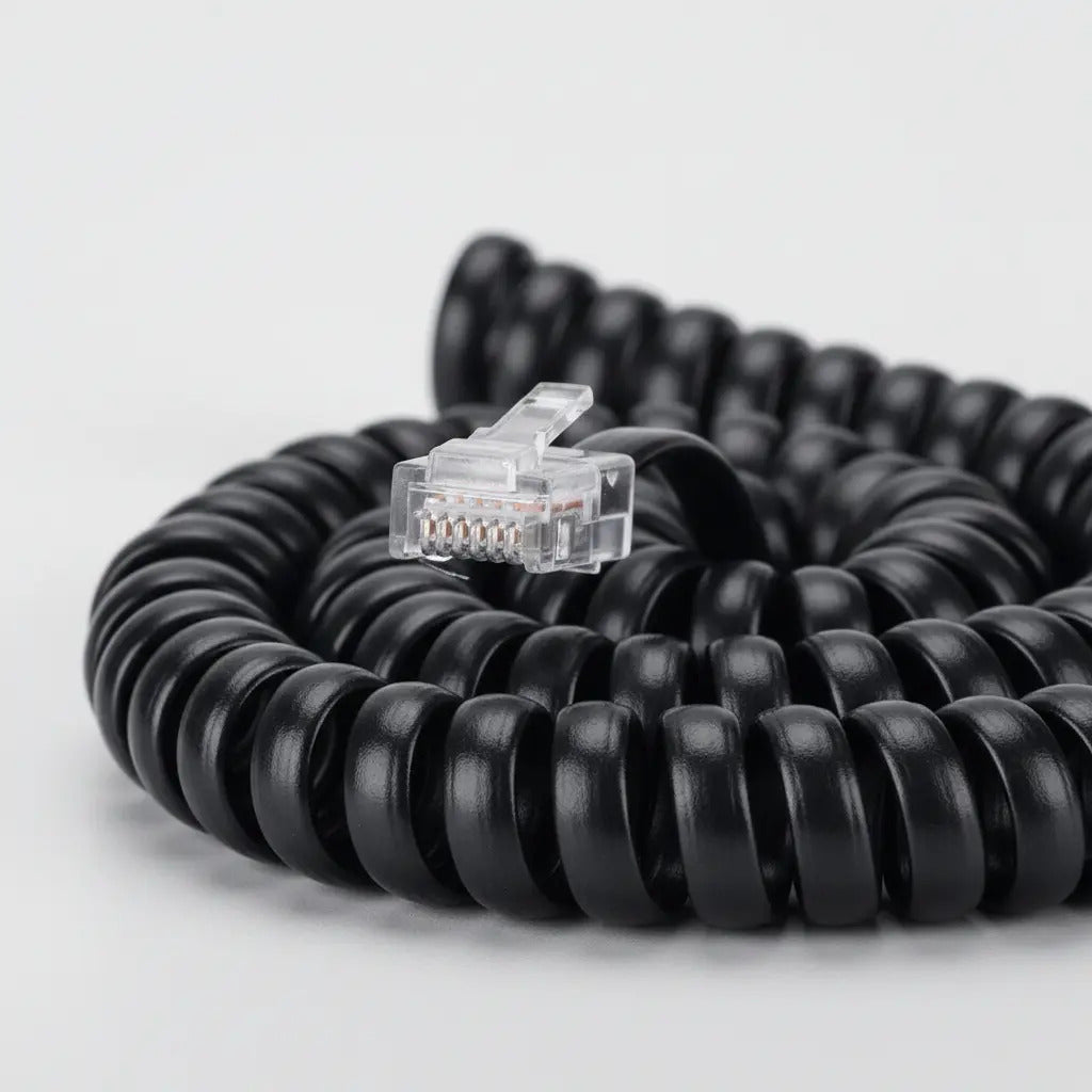 Cable Espiral Plug A Plug Para Telefono Rural Rt Fixie 2.1mt