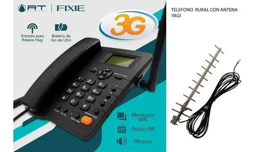 Telefono Rural Remplaza A Huawei F317 Para Ranchos Cable15mt