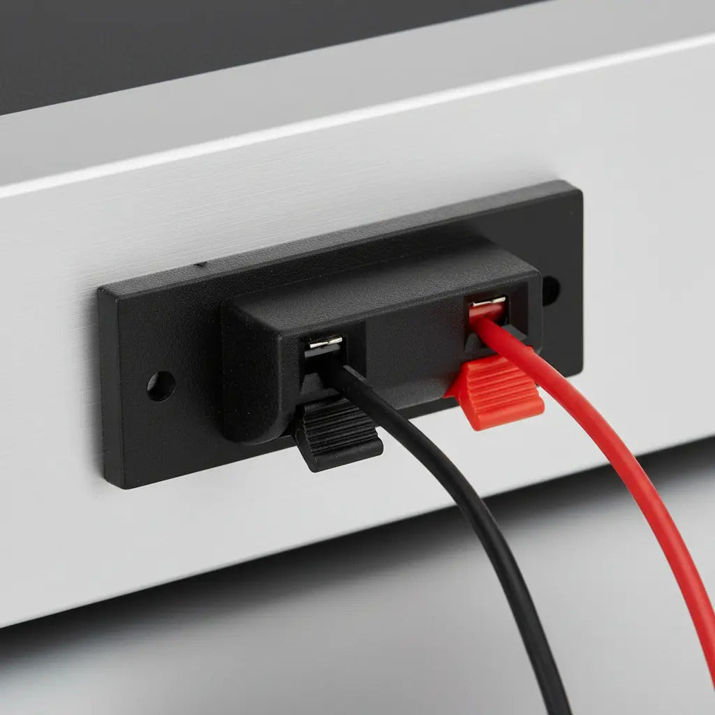 Conector Sencillo Con 2 Terminales Tipo Push Para Bafle