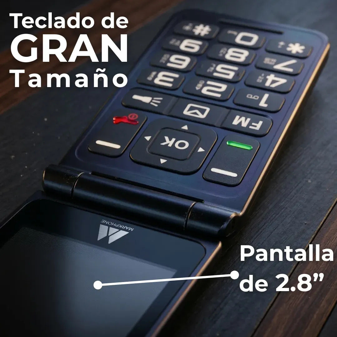 Teléfono Celular P/ Adulto Mayor Teclas Grandes + Chip Bait