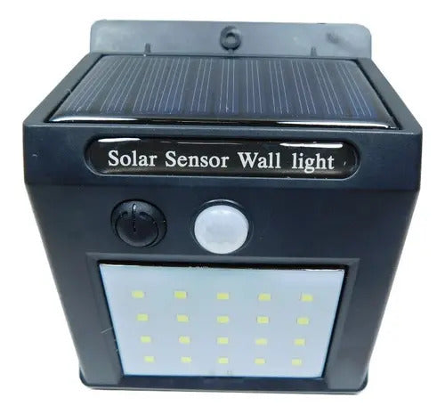 Lampara Solar Led 20 Leds Con Sensor De Mov. Y Panel Solar