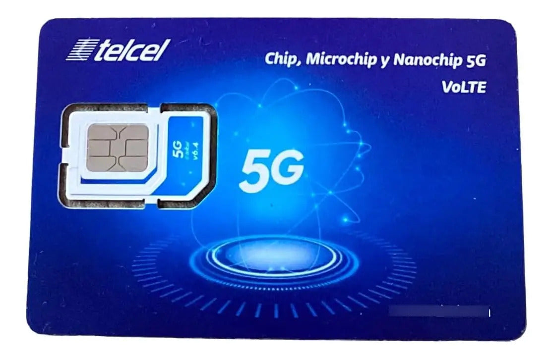 5pz- Chip Y Microchip Telcel 4g Lte Lada 444 San Luis Potosi