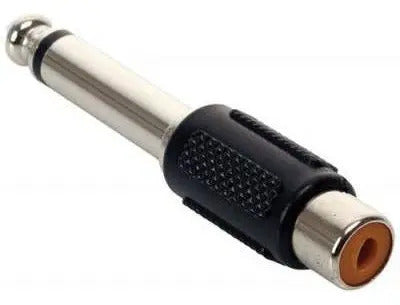 2pz Adaptador De Jack Rca A Plug 6.3 Mm Monoaural 251-120