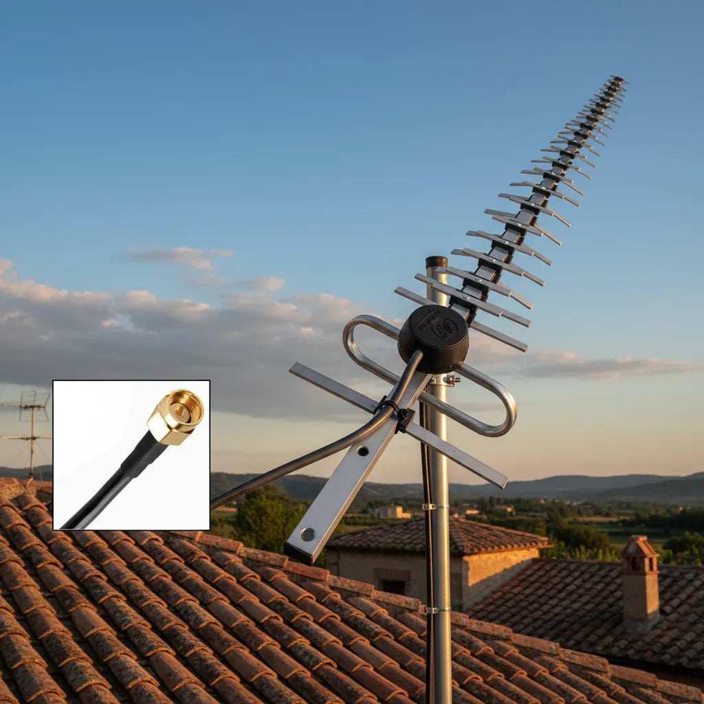 Antena Yagi 40elem Para Modem 3g 4g Alcatel Hh41nh Cable15mt