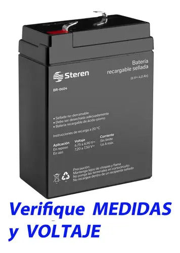 Bateria Recargable 6v Para Bascula Torrey L-pcr-40