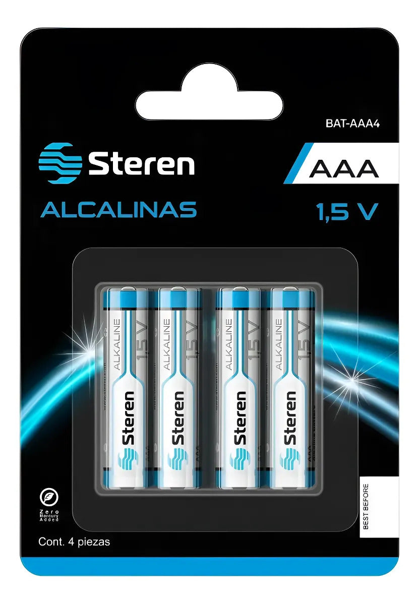 Paquete De 4 Pilas Alcalinas Aaa Bat-aaa4