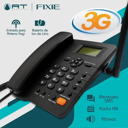 Telefono Rural 3g Solar Remplaza A Huawei F317 +chip Telcel