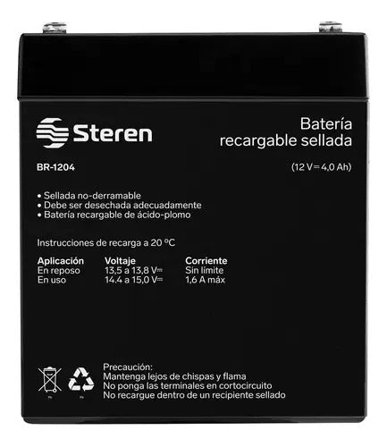 Bateria Recargable 12v 4ah Para Alamas Ups +cargador