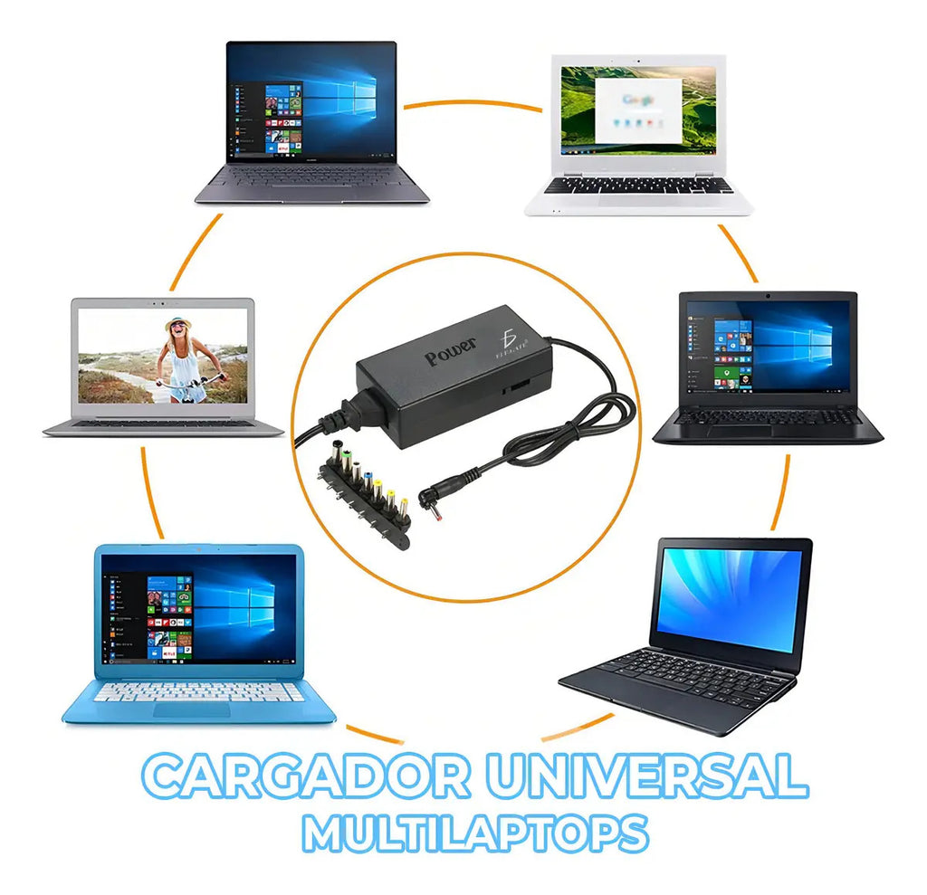 Cargador Universal Para Computadora Laptop Con 8 Entradas